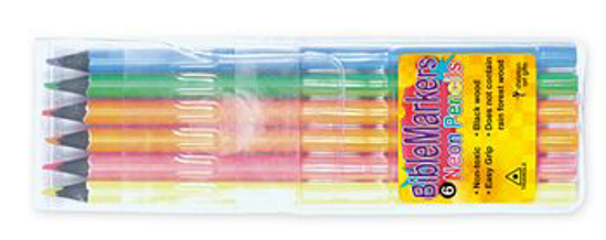 Picture of Pencils - Pouch: BibleMarkers - Neon Mixed (6 Pack)