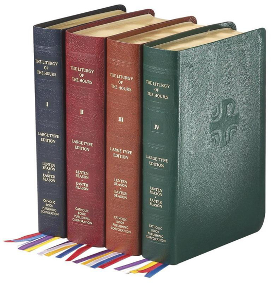 Picture of Liturgy of the Hours (Set of 4) - Large Print in Leather by Catholic Book Comp