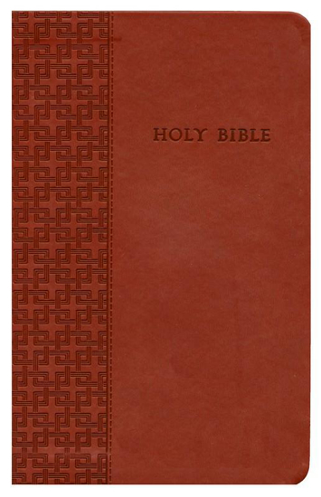 Picture of NLT Premium Value Slimline Bible, Brown Leatherlike by Tyndale