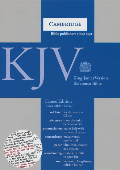 Picture of KJV Cameo Reference Edition KJ455:XR Brown Calfskin Leather (Leather / fine binding) by Cambridge Bibles