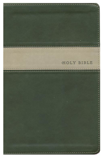 Picture of NLT Premium Gift Bible, TuTone Evergreen/Stone Leatherlike