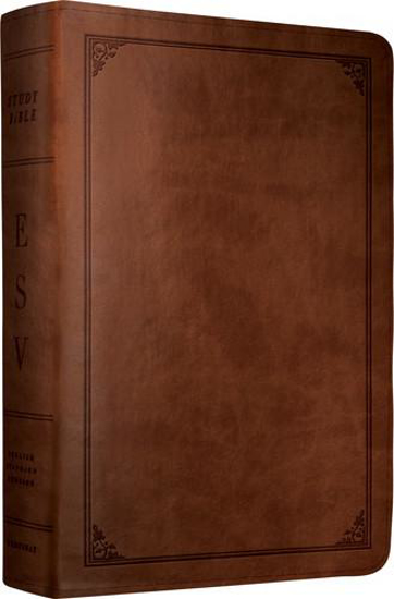 Picture of ESV Study Bible Larger Print Trutone Walnut Frame Design by Crossway Books