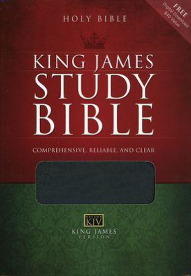 Picture of KJV Bible Study Bonded Leather Black by Thomas Nelson Publishers