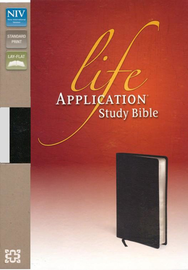 Picture of NIV Bible 2011 Study Life Application Top Grain Leather Black by Zondervan Publishing House