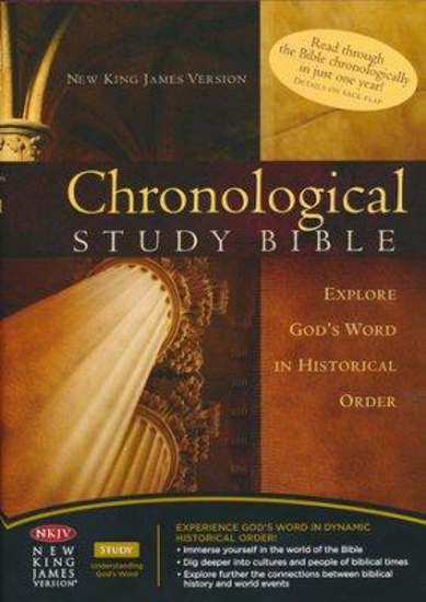 Picture of NKJV Bible Study Chronological Hardcover Burgundy with Jacket by Thomas Nelson Publishers