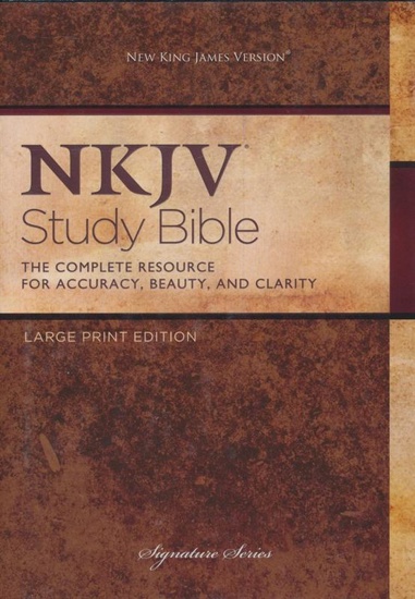 Picture of NKJV Bible Study Signature Large Print Hardcover by Thomas Nelson Publishers
