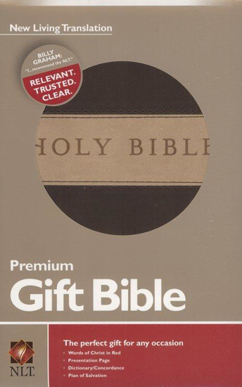 Picture of NLT Bible Premium Gift Tutone Brown Tan by Tyndale House Publishers