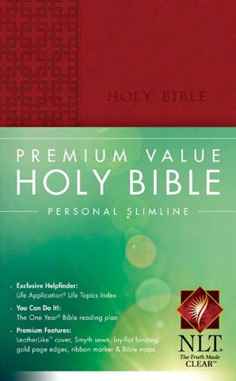 Picture of NLT Bible Premium Value Personal Slimline Leatherlike Brick Red by Tyndale House Publishers