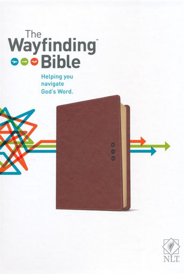 Picture of NLT Bible Study Wayfinding Leatherlike Brown by Tyndale House Publishers