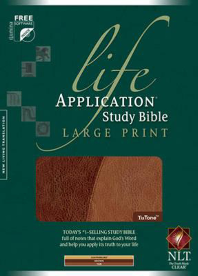 Picture of NLT Life Application Study TuTone Brown/Tan Large Print by Tyndale