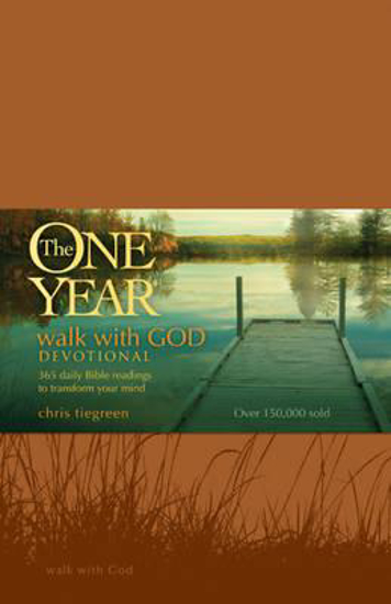 Picture of One Year Walk with God Devotional Leather Look by Tiegreen Chris