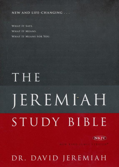 Picture of NKJV Jeremiah Study Bible, Hardcover by David Jeremiah notes