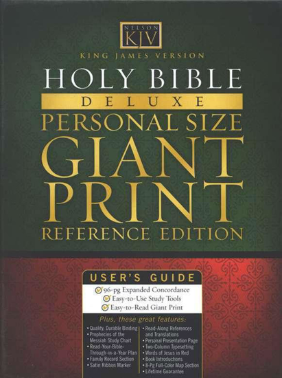 Picture of KJV Giant Print Personal Size Reference Bible, Bonded leather, Black by Thomas Nelson