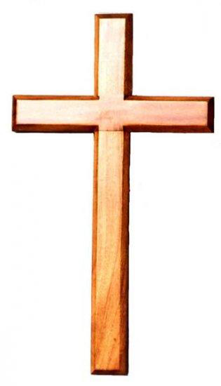 Picture of Wooden Cross 20cm Hanging. Multiple sizes available.