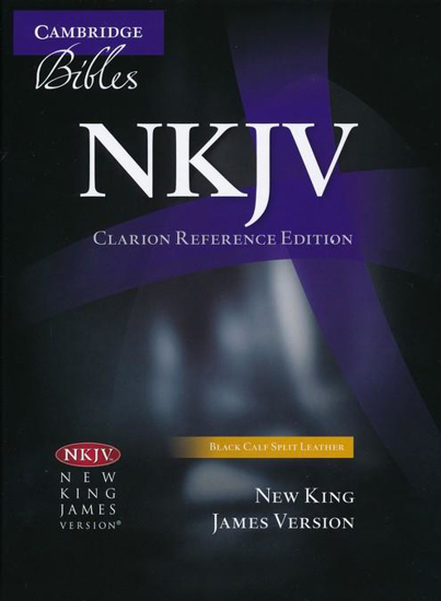 Picture of NKJV Clarion Reference Bible--calf split leather by Cambridge