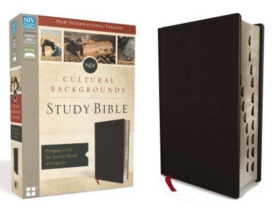 Picture of NIV Bible Study Cultural Backgrounds Bonded Leather Black Indexed by Zondervan