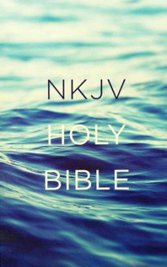 Picture of NKJV, Value Outreach Bible, Paperback, Blue Scenic by Thomas Nelson