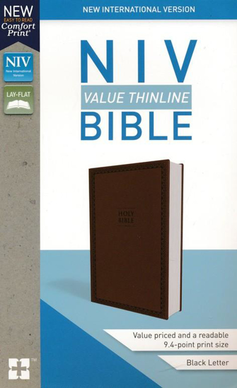 Picture of NIV Value Thinline Bible Chocolate/Brown by Zondervan