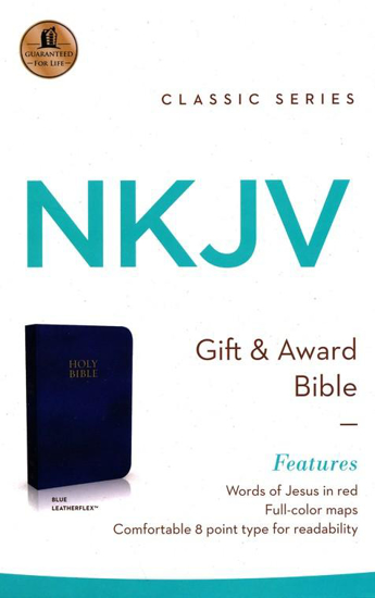 Picture of NKJV Gift and Award Bible, Imitation Leather Blue by Thomas Nelson