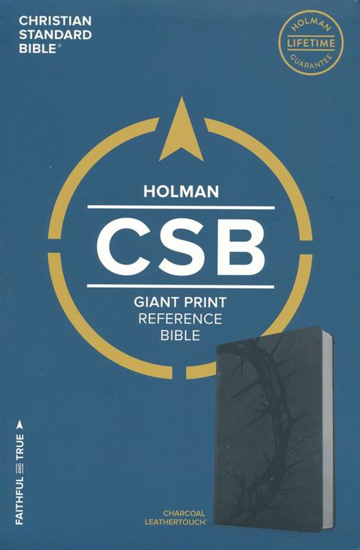 Picture of CSB Giant Print Reference Bible, Charcoal LeatherTouch by B&H