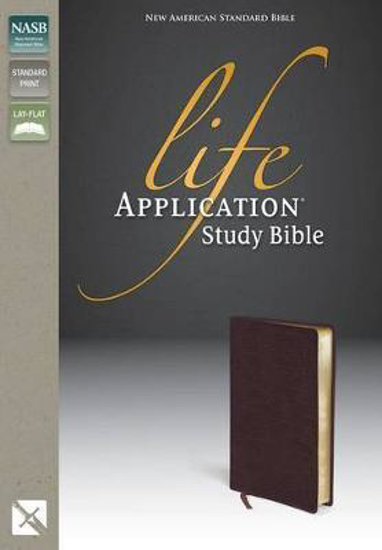 Picture of NASB Bible Study Life Application Bonded Leather Burgundy