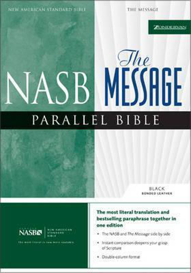 Picture of NASB/Message Bible Parallel Bonded Leather Black