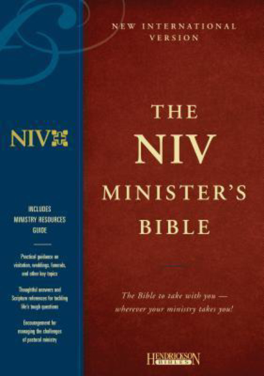 Picture of NIV Bible Minister's Genuine Leather Black by Hendrickson