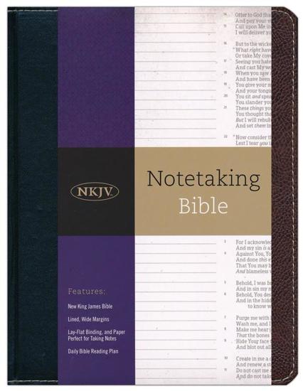 Picture of NKJV Bible Notetaking Bonded Leather Over Board