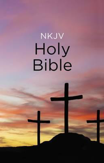 Picture of NKJV Bible Value Outreach Paperback 3 crosses cover