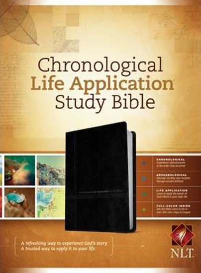 Picture of NLT Bible Chronological Life Application Study Leatherlike Black Onyx