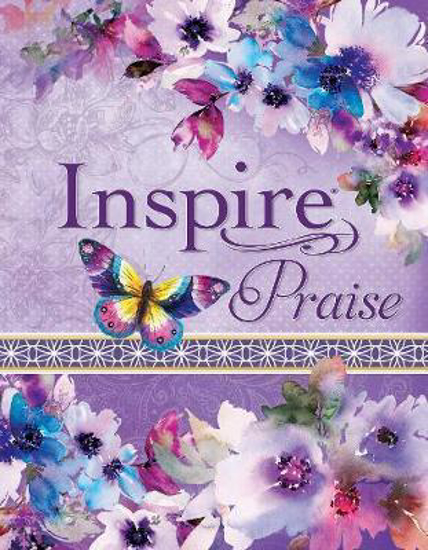 Picture of NLT Bible Inspire Praise Imit Leather Purple Garden by Tyndale