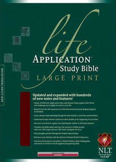 Picture of NLT Bible Study Life Application Large Print Bonded Leather Burgundy Indexed