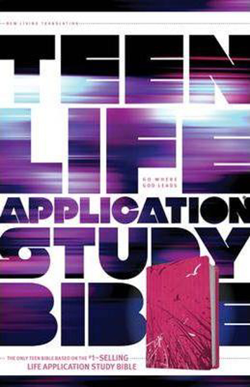 Picture of NLT Bible Study Life Application Teen Leatherlike Pink Fields