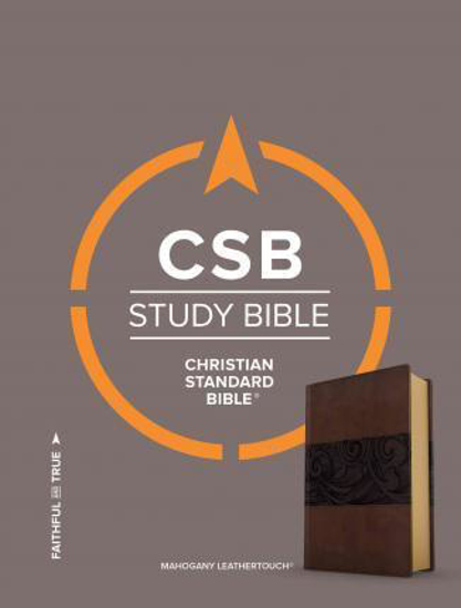Picture of CSB Bible Study Leathertouch Mahogany