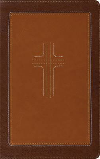 Picture of ESV Bible Thinline Trutone Cordovan Saddle CrossStitch Design
