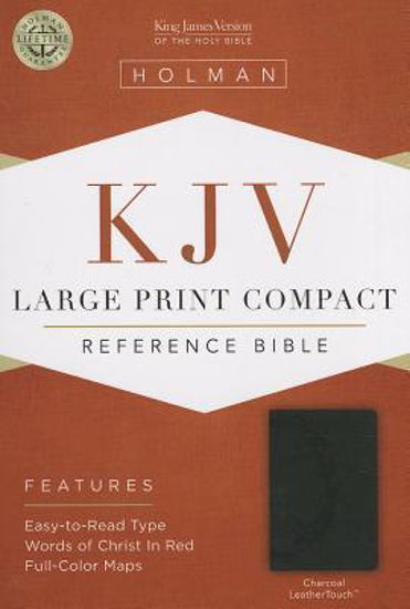 Picture of KJV Bible Reference Compact Large Print Leathertouch Charcoal