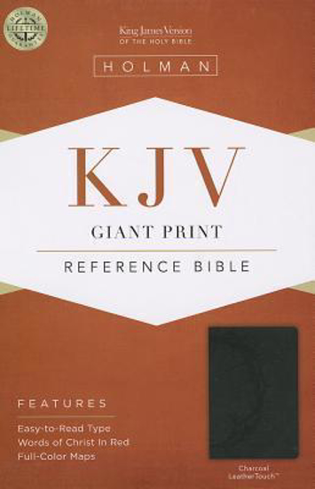 Picture of KJV Bible Reference Giant Print Leathertouch Charcoal