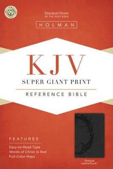 Picture of KJV Bible Reference Super Giant Print Leathertouch Charcoal