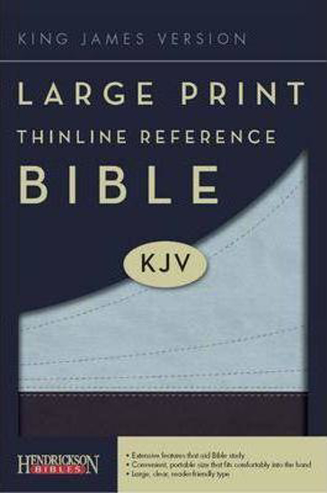 Picture of KJV Bible Reference Thinline Large Print Flexisoft Chocolate Blue