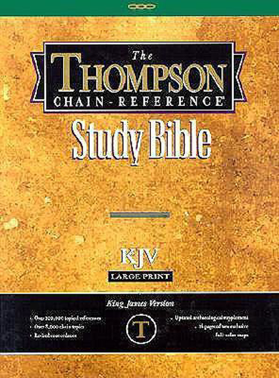 Picture of KJV Bible Reference Thompson  Chain Large Print Bonded Leather Burgundy