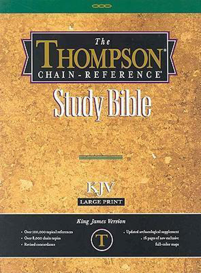 Picture of KJV Bible Reference Thompson Chain Large Print Leather Black Indexed