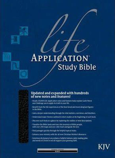 Picture of KJV Bible Study Life Application Bonded Leather Black Indexed