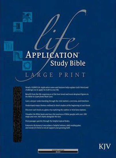 Picture of KJV Bible Study Life Application Large Print Bonded Leather Black Indexed