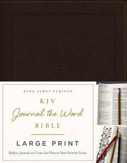 Picture of KJV Journal The Word Bible Large Print, Bonded Leather, Brown, Red Letter Edition