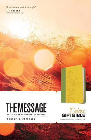 Picture of Message Bible Deluxe Gift Leatherlook Sunlight Grass