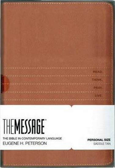 Picture of Message Bible Personal Leatherlook Saddle Tan