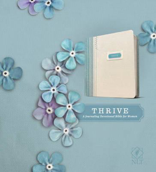 Picture of Thrive Journaling Devotional for Women Hardcover Fabric Shabby Chic Blue Cream