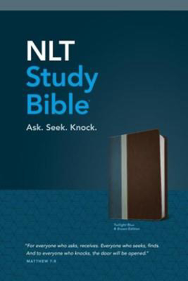 Picture of NLT Study Bible, TuTone, LeatherLike, Brown by Tyndale