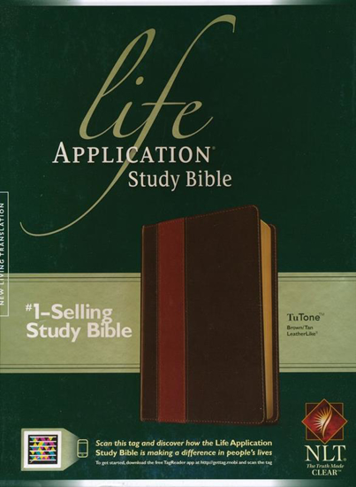Picture of NLT Life Application Study Bible 2nd Edition, Leatherlike brown & tan by Tyndale