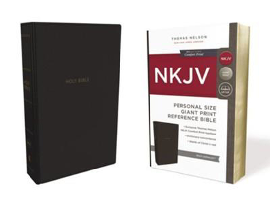 Picture of NKJV Comfort Print Reference Bible, Personal Size Giant Print, Imitation Leather, Black by Thomas Nelson